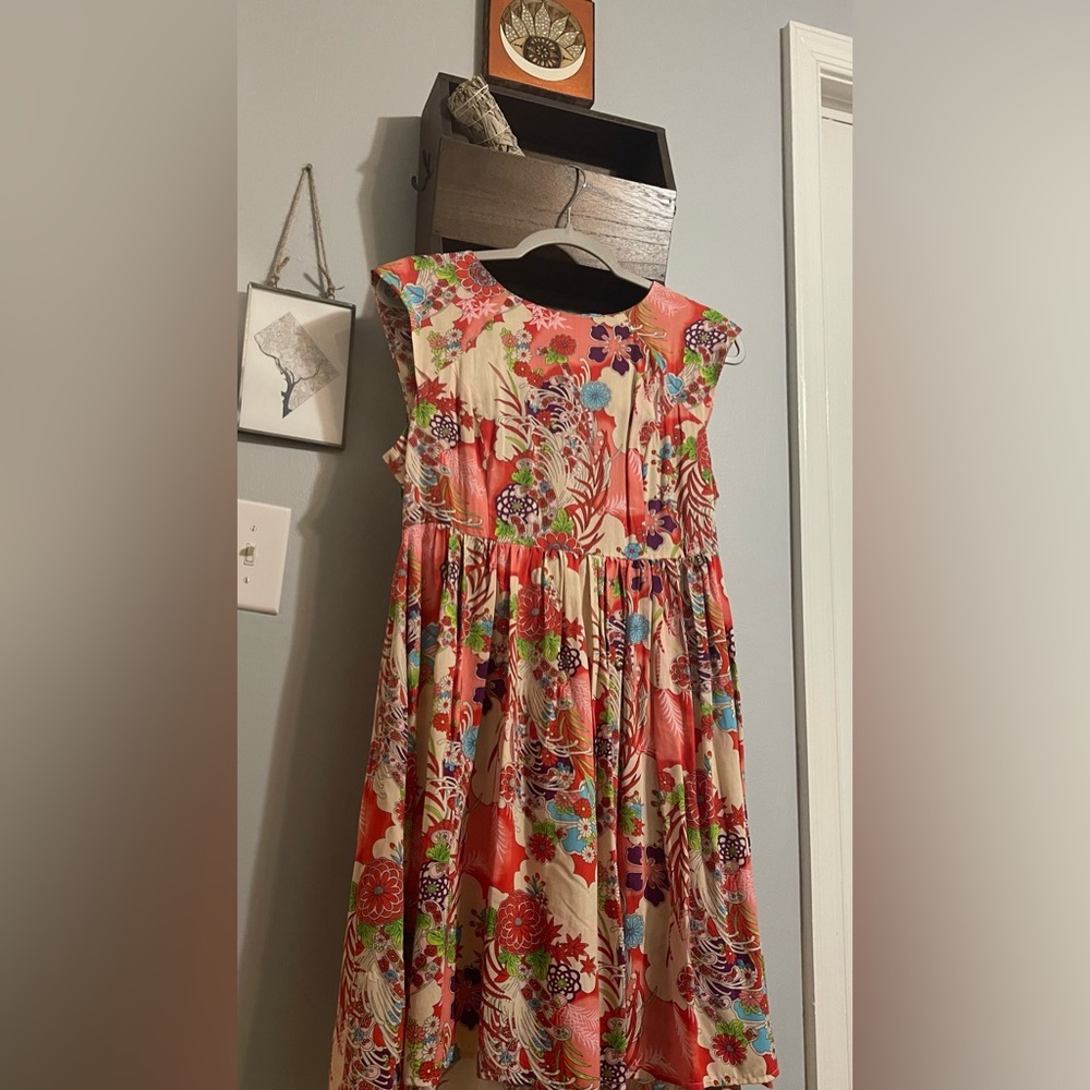 Floral Multicolor Women's Dress